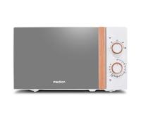 Micro-Ondes - MD10596 - 20L - 700 W - 5 niveaux - Mode décongeler - Design miroir avec effet bois