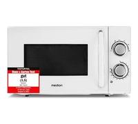 Micro-Ondes - MEDION MD15644 - 17L - 700W - 6 niveaux - Facile à utiliser - Blanc Noir G