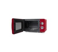 Orbegozo MI2020 Four à micro-ondes, 20 l de capacité, 6 niveaux de fonctionnement, minuterie jusqu’à 30 min, modèle vintage, 700 W, acier, rouge