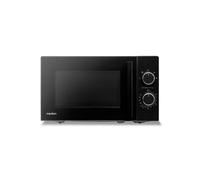 MEDION Micro-ondes (20 litres, 800 watts, 5 vitesses de micro-ondes, fonction décongélation, minuterie, plateau en verre, compact, MD12011) noir