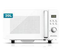 Micro-ondes numérique, 700W-800W, 20L-25L, sans plateau tournant, 5 niveaux de puissance, 8 programmes, écran LED, fond en verre fixe (700W, 20L)