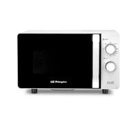 Micro-ondes Orbegozo MIG 2070 CE, 20 litres, 700 W, sans plateau rotatif, convient pour les plats carrés, 5 niveaux de puissance, fonction grill.