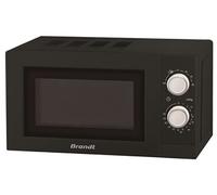 BRANDT - SM2016B - Micro-ondes Solo Mécanique 20L - 800W - 6 niveaux de puissance de cuisson - Minuterie 35minutes - Cavité énamelite - Noir