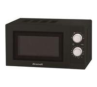 BRANDT - SM2016B - Micro-ondes Solo Mécanique 20L - 800W - 6 niveaux de puissance de cuisson - Minuterie 35minutes - Cavité énamelite - Noir