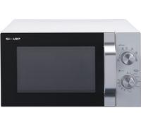 Micro-ondes Sharp R204WA Solo 6 niveaux de puissance - commande mécanique pour décongeler, cuire et réchauffer