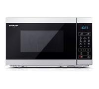 SHARP YC-MG02ES - Four à micro-ondes 20 litres, avec fonction grill, programme de décongélation, 11 niveaux de puissance, fonction minuterie, plateau tournant inclus