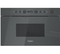 Micro-ondes WHIRLPOOL, encastrable, 750/700 W, volume 22 l, grill, verre blanc + acier inoxydable