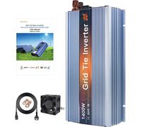 micro-onduleur 1400W relié au réseau, technologie MPPT, design durable, bleu, 220V, 22-50VDC