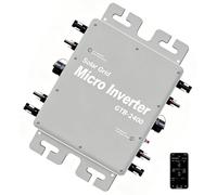Micro-onduleur 800W 1200W 2000W 2800W Étanche IP65 Micro-onduleur Solaire(Silver,2400w)