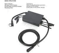 Micro Onduleur de Raccordement au Reseau, Onduleur Micro Solaire de 500W, MPPT, Affichage LED, Etanche IP65, Tension Li¿¿e 120V/230V