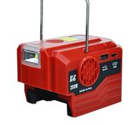 Micro-onduleur, Onduleur portable d'extérieur 200 W, batterie 18 V, convertisseur de batterie externe USB AC avec convertisseur de lumière