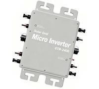Micro-onduleur Solaire Contrôle WiFi Auto-Refroidissement Onduleur Solaire(Silver,2400w)