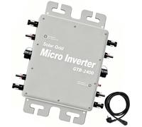 Micro-onduleur Solaire Onduleur 800W1200W2000W2800W MPPT, IP65 Imperméable(Silver,2400w)