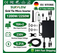 Micro-onduleur solaire SUKFLOW Zero Export 1200W, kit DIY facile pour la maison, onduleur connecté au réseau 230V pour systèmes d'énergie renouvelable 2250W Inverter