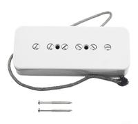 Micro P90 pour guitare électrique avec deux aimants Alnico pour une réponse dynamique chaleureuse et une performance sans bruit en noir ou blanc (manche de guitare blanc)