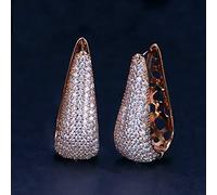 Micro Pave Zirconia Stone magnifique couleur rose Crystal Femmes
