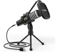 Micro Pc, Usb Microphone Condensateur Professionnel Pour Gaming Streaming Podcast Studio Enregistrement Singing Youtube Gamer Chant Stream Voix-Off, Pour Ordinateur De Bureau Et Laptop Tc30