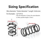 Micro petit ressort de Compression, 0.2mm 0.3mm 0.4mm, OD 2/3/4/5/6/7/8/9/10mm, longueur 5mm à 50mm, 10 pièces/lot(5mm (10Pcs),2.5MM_0.2MM)