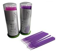 Micro pinceaux applicateurs, pinceaux jetables pour extension des yeux, micro pinceaux de maquillage, mascara, bucco-dentaire, couleur rose