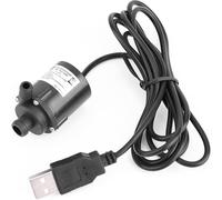 Micro Pompe à Eau sans Brosse USB, Mini Pompe à eau Submersible, DC4V-6V 150L/H Micro pompe submersible sans balais pour moteur de refroidissement avec USB GD pour Aquarium, Fontaines