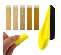 Micro ponceuse avec 50 feuilles de papier abrasif, 8,9 x 2,8 x 4,6 cm, mini ponceuse pour bois, petite ponceuse avec grain 80/120/180/240/400 pour travail du bois, finition, polissage, ponçage