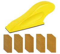 Micro-Ponceuse Manuelle Avec 50 Feuilles de Papier Abrasif - Mini Outil de Ponçage Pour Bois, Meubles Artisanaux - 5 Tailles