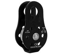 Micro Poulie à Plaque Fixe, Poulies à Corde Robustes en Alliage D'aluminium 26KN pour l'escalade, Le Travail en Altitude et la Descente en Rappel (Black)