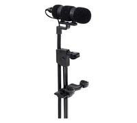 Pronomic Set MCM-100G Micro-Cravate avec Support (Micro Condensateur, Col de Cygne, Support pour Guitare, Contrebasse Acoustique, Ukulélé, etc., Alimentation Phantom, Adaptateur XLR, Étui) Noir