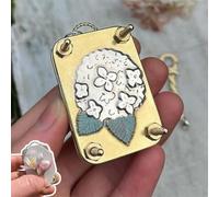 Micro presse à fleurs miniatures, kit de presse à fleurs en métal, kit de préservation des plantes pressées pour les amateurs d'art et d'artisanat (hortensia)