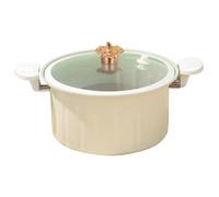 Micro Pressure Cuideur 10L 11 Émail petit autocuiseur à pression avec couvercle, poignée et soupape de sécurité Décompression rapide ragoût antiadhésif pour toutes sortes de cuisinières, blanc
