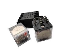 Micro relais solénoïde de Contact argent Hh63p Ly3nj JQX-13F, 220V 24V 12V 12V AC/DC 10A, 11 broches, avec Base, 1 pièce(AC220,Hand)