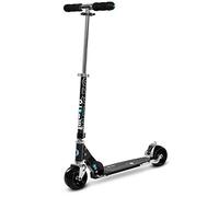 Micro | Rocket | Trottinette Adulte | Trottinette 2 Roues Tout-Terrain | Roues Larges | Pliable | 6+ Ans | Noir