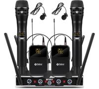 Micro Sans Fil Debra Du4004 Audio Pro - Système Uhf, 4X16 Canaux, 2 Micros Lavalier + 2 Main, Parfait Pour Églises, Réunions, Fêtes