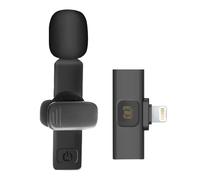 Micro Sans Fil iPhone Lightning Omnidirectionnel Reduction de Bruit Puluz Noir G