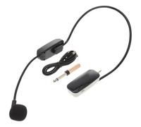 Micro sans Fil Monté Tête ABS Noir pour Enseignement | Connexion Uhf, Port Confortable à L’oreille, Utilisation sans Intervention des Mains, pour Guides, Scène, Amplificateurs
