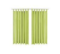 Vidaxl Rideau Occultant Avec Boucles 2 Pcs 140 X 245 Cm Vert