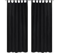 2x Rideau à Passant Micro Satin Bordeaux Écran Fenêtre Store Tamisant vidaXL