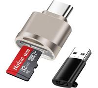 Micro SD Card Reader, USB C Memory Card Reader Adapter with USB C to USB A, USB C to TF, Micro SD SDXC SDHC, Suitable for Galaxy Phones, Laptops, MacBook