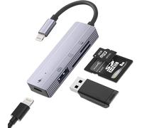Micro SD/SD Card Reader for iPhone [Apple MFi Certified], USB Camera OTG Cable Adapter with Charge, for iPhone 13 12 11 XR X XS 8 7 Plus iPad air¿