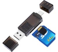 Micro SD USB Card Reader, SD/Micro SD/SDXC/SDHC Card Adapter, Type C/USB A, Dual Slot Memory Card Reader for PC, MacBook, Galaxy, Tablet, Huawei and Others, Type C/USB