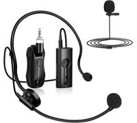 Micro Serre-Tête Et Cravate Sans Fil 2.4G, Microphone Lavalier Sans Fil, Compact Et Portable Pour L'Enseignement En Classe, Réunion, Entretien, Discours, Séminaire, Km-G70 (1Tx+1Rx)