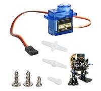 Micro Servo Motor 9G Compatible avec SG90, Servomoteur pour RC Robot Hélicoptère/Avion/Bateau/Voiture/Véhicule Commande avec Câble，180° Mini Servomoteur Compatible avec Arduinoet et Raspberry Pi