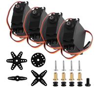 Micro Servomoteur,4 Pcs Moteur Servo,Métallique Engrenage Micro Servo,13Kg/Cm Torque,Micro Servo 180° Servo Numérique Motor Pour Hélicoptère,Bateau,Voiture,Robot Rc 1/8 1/10