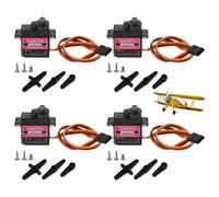 Micro Servomoteur Métal 90 9G Compatible, Robots, Jouets RC, Hélicoptères, Bateaux et Modèles DIY Electroniques, Rotatif à 180° avec Contrôle Analogique, Servo avec Câble et Accessoires Inclus