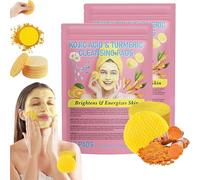 Micro-skin Turmeric Kojic Acid Pads | Turmeric Cleansing Pads,Kojic Acid And Turmeric Cleansing Pads,Helps Balance Skin Oil And Water, Pore Cleaning (2Box)
