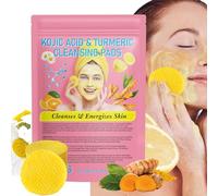 Micro-skin Turmeric Kojic Acid Pads | Turmeric Cleansing Pads,Kojic Acid And Turmeric Cleansing Pads,Helps Balance Skin Oil And Water, Pore Cleaning (1Box)