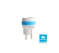 Prise SmartPlug Compatible EnOcean avec Compteur d'Énergie Type E Blanc