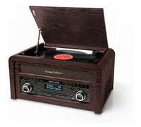 Micro-système CD Muse MT-115 Vintage Collection Bois avec Platine vinyle DAB+ Bois E
