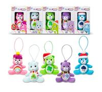 Micro Teenies Care Bears Coffret Trésor 5-Pack Holiday - Édition de Noël avec Cheer Bear, Grumpy Bear, Good Luck Bear, Share Bear & Christmas Wishes Bear - Collectibles Festifs pour Tous Âges
