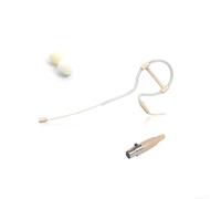 Micro tour d'oreille beige avec capsule à condensateur électret omnidirectionnel, 100-20 kHz, pour mini XLR à 3 broches, utilisation sur scène et culte